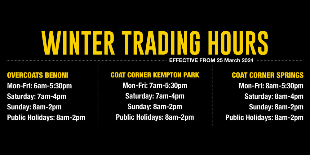 Winter Trading Hours